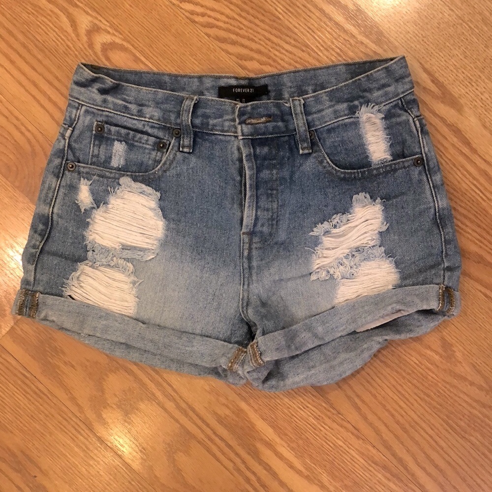 Forever 21 high waisted jean shorts